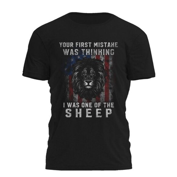 I Love My Freedom Lions Not Sheep Trump Republican T-Shirt Size 3XL - Picture 1 of 5